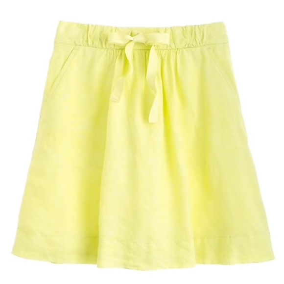 J. Crew Dresses & Skirts - New J. Crew Boardwalk Linen Yellow skirt size 12